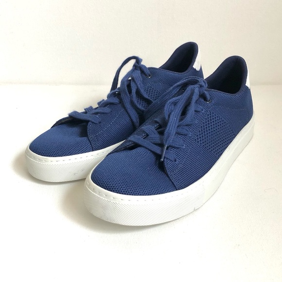 Greats The Royale Knit Blue White Sneakers Size